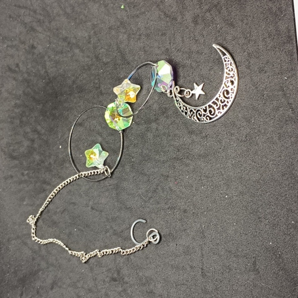 Hand Crafted Silver Celestial Charm Suncatcher